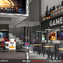 Thiết Kế Cửa Hàng Café - Đồ Ăn Nhanh Quảng Cáo Về Game